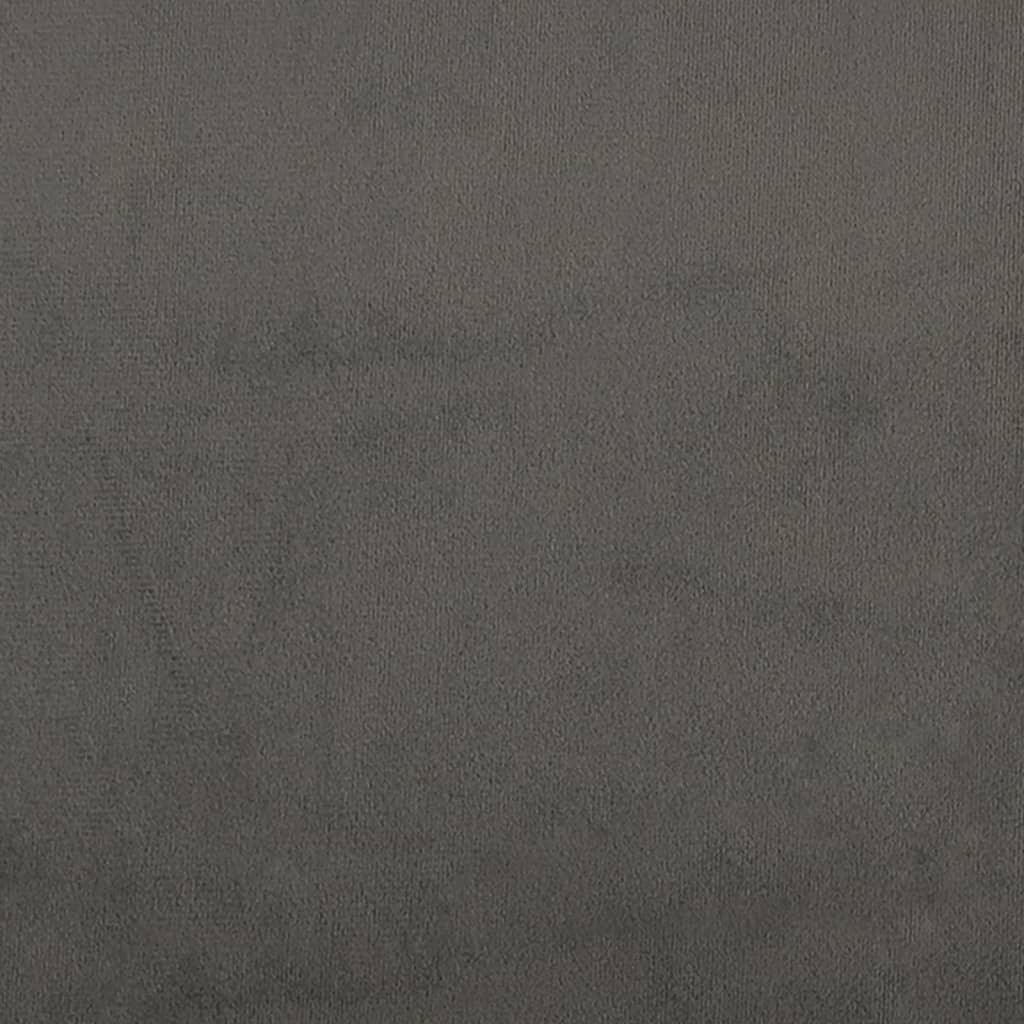 Uzglavlje s ušima tamnosivo 147x23x118/128 cm baršunasto