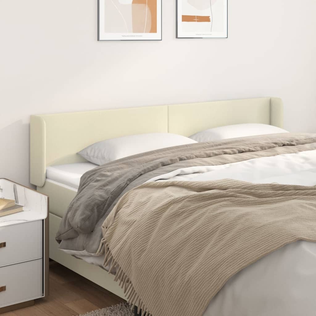 Uzglavlje s ušima krem 163x16x78/88 cm od od umjetne kože