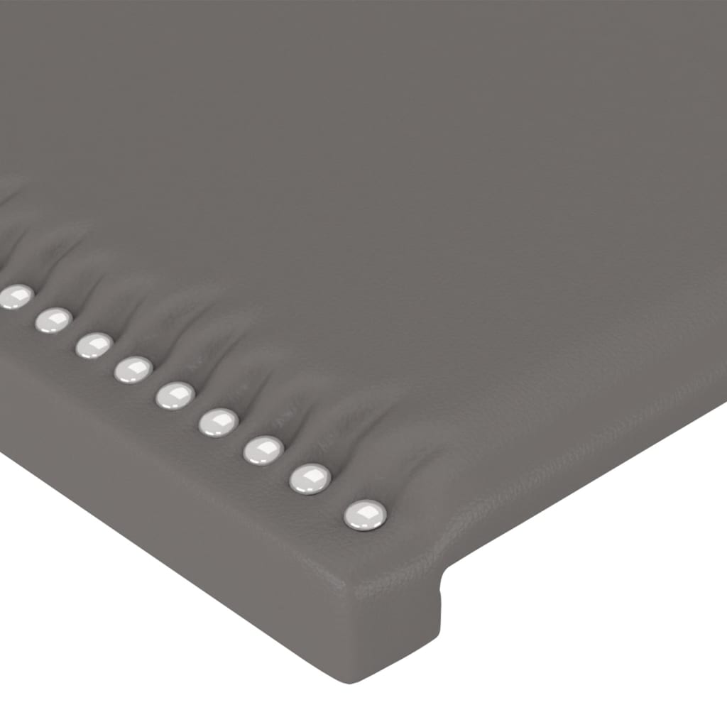 Uzglavlje s ušima sivo 183x16x78/88 cm umjetna koža