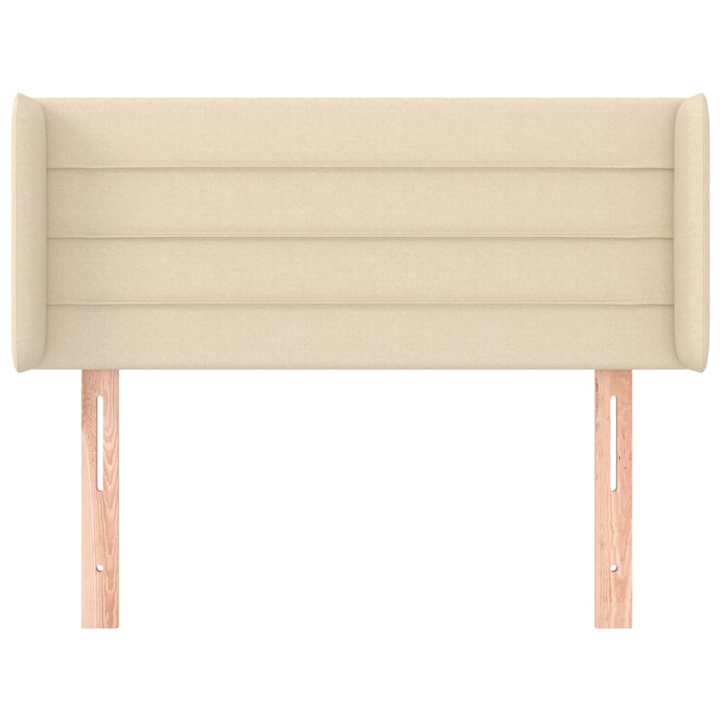 Uzglavlje s ušima krem 93x16x78/88 cm od tkanine