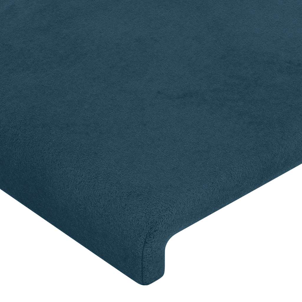 Uzglavlje s ušima tamnoplavo 103x16x118/128 cm baršunasto
