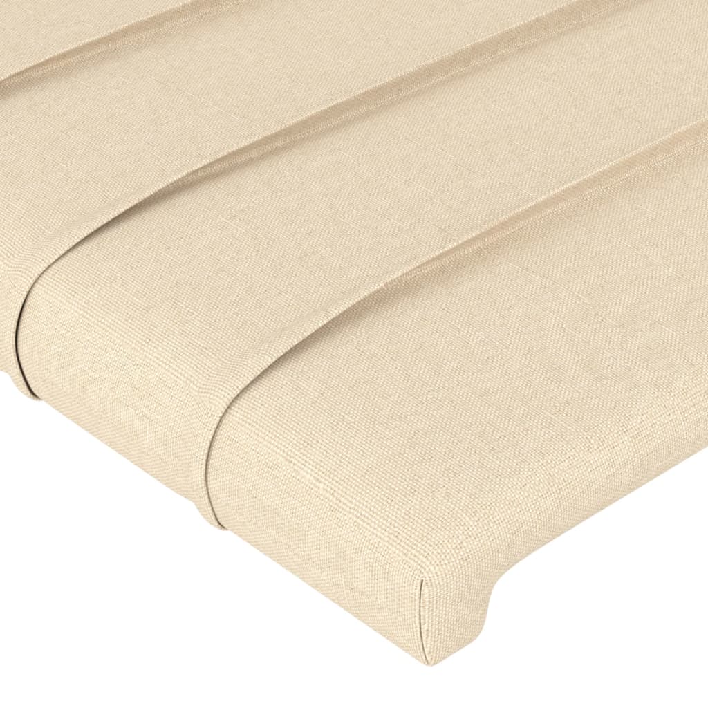Uzglavlje s ušima krem 103x16x118/128 cm od tkanine