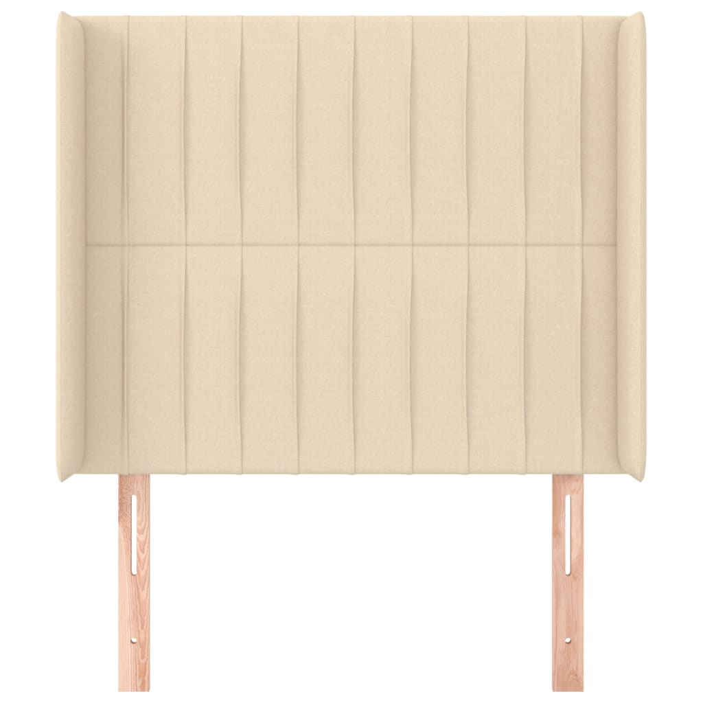 Uzglavlje s ušima krem 103x16x118/128 cm od tkanine