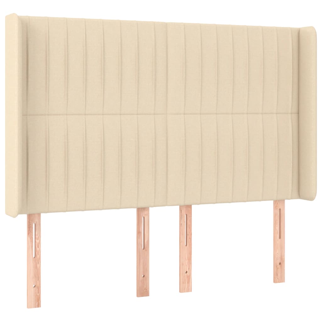 Uzglavlje s ušima krem 147x16x118/128 cm od tkanine