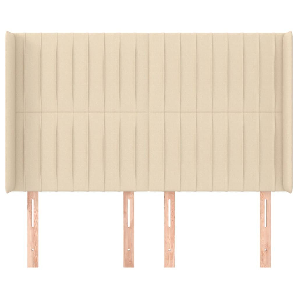 Uzglavlje s ušima krem 147x16x118/128 cm od tkanine