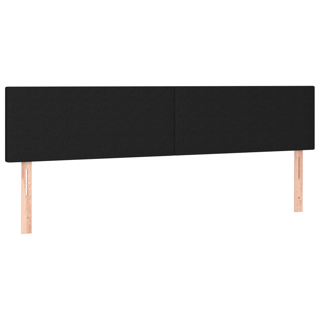 LED uzglavlje crno 200x5x78/88 cm od tkanine