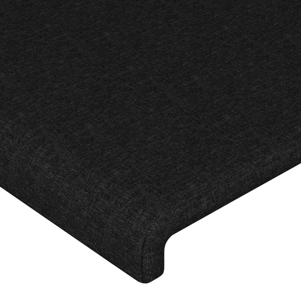 LED uzglavlje crno 200x5x78/88 cm od tkanine