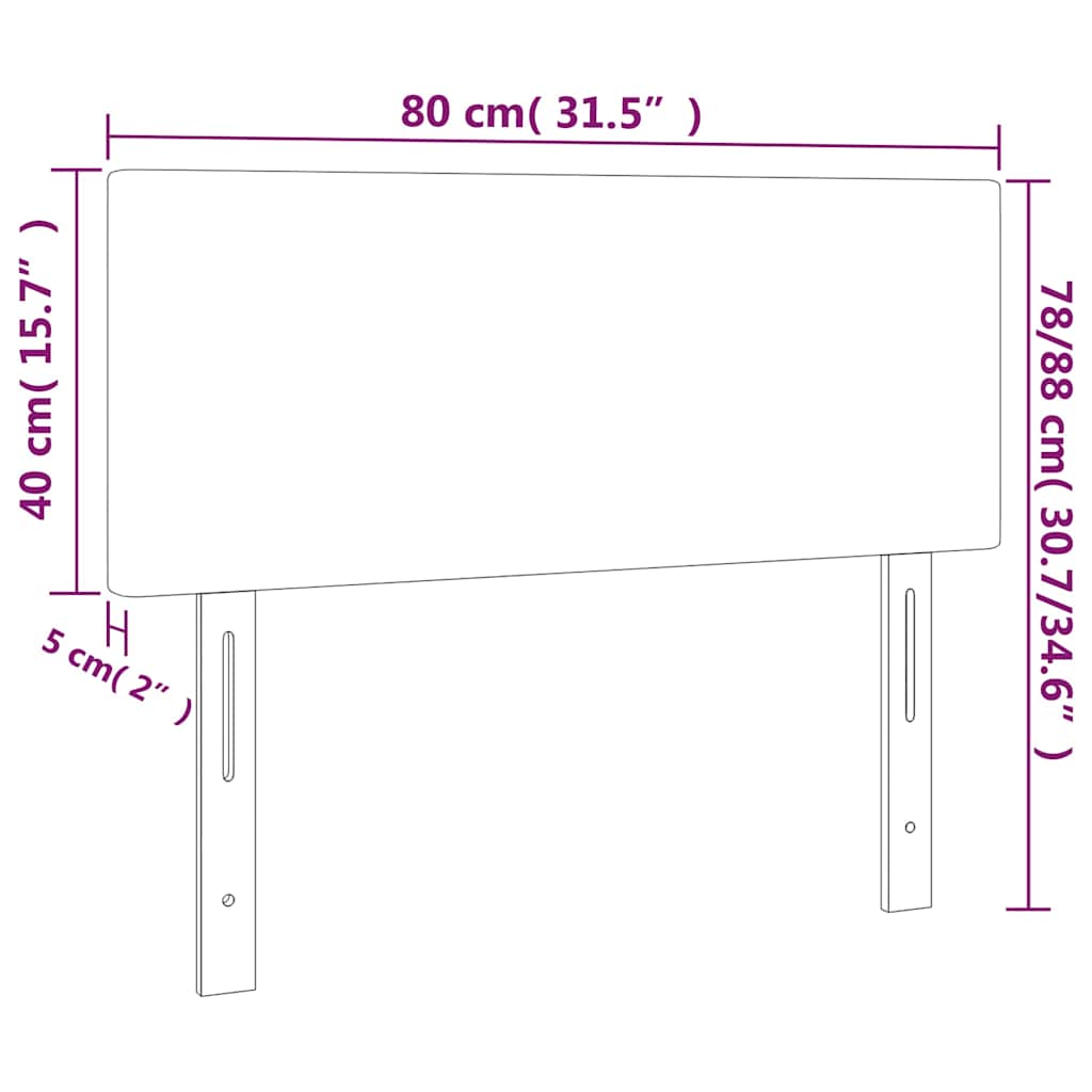 LED uzglavlje tamnozeleno 80 x 5 x 78/88 cm baršunasto