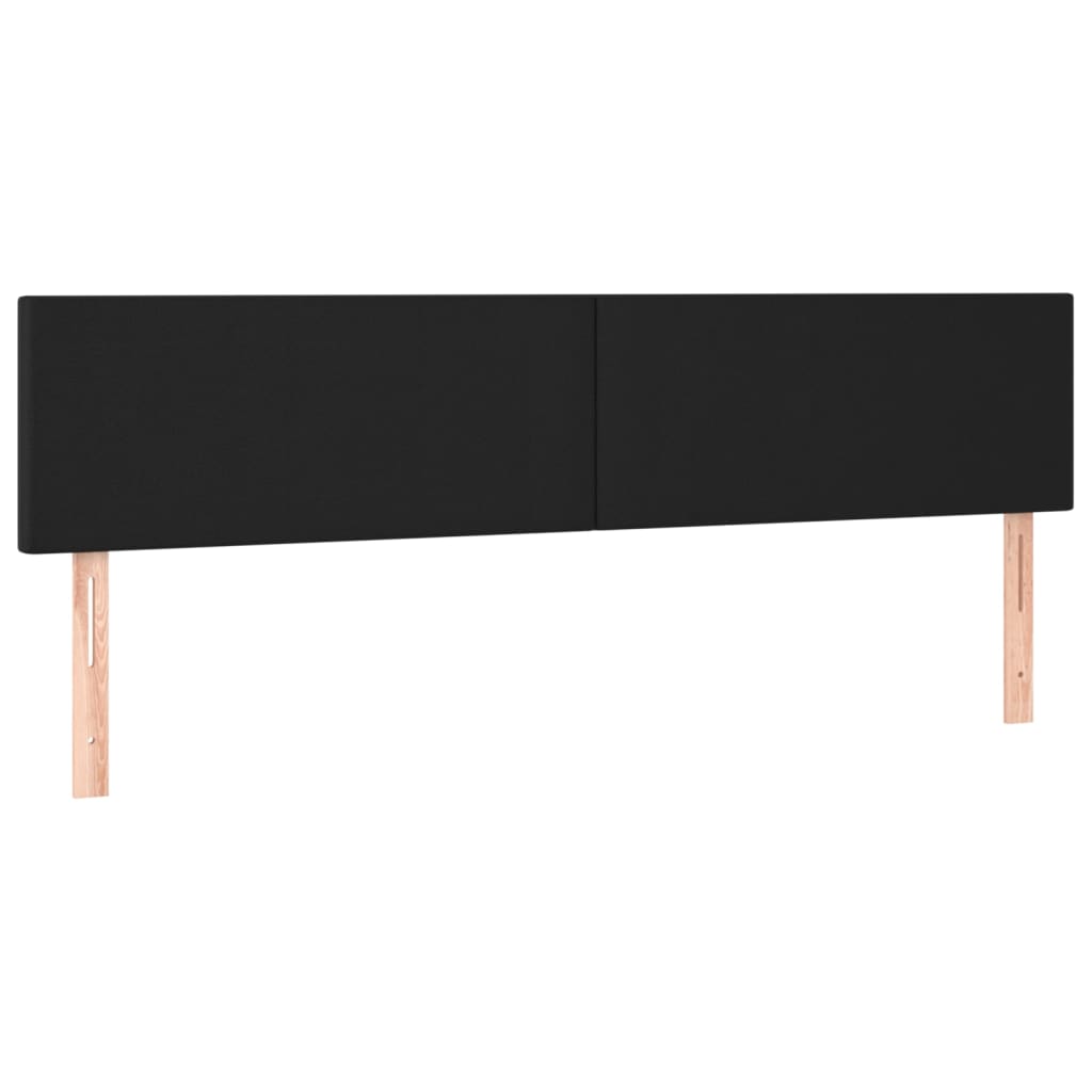 LED uzglavlje crno 200 x 5 x 78/88 cm od umjetne kože