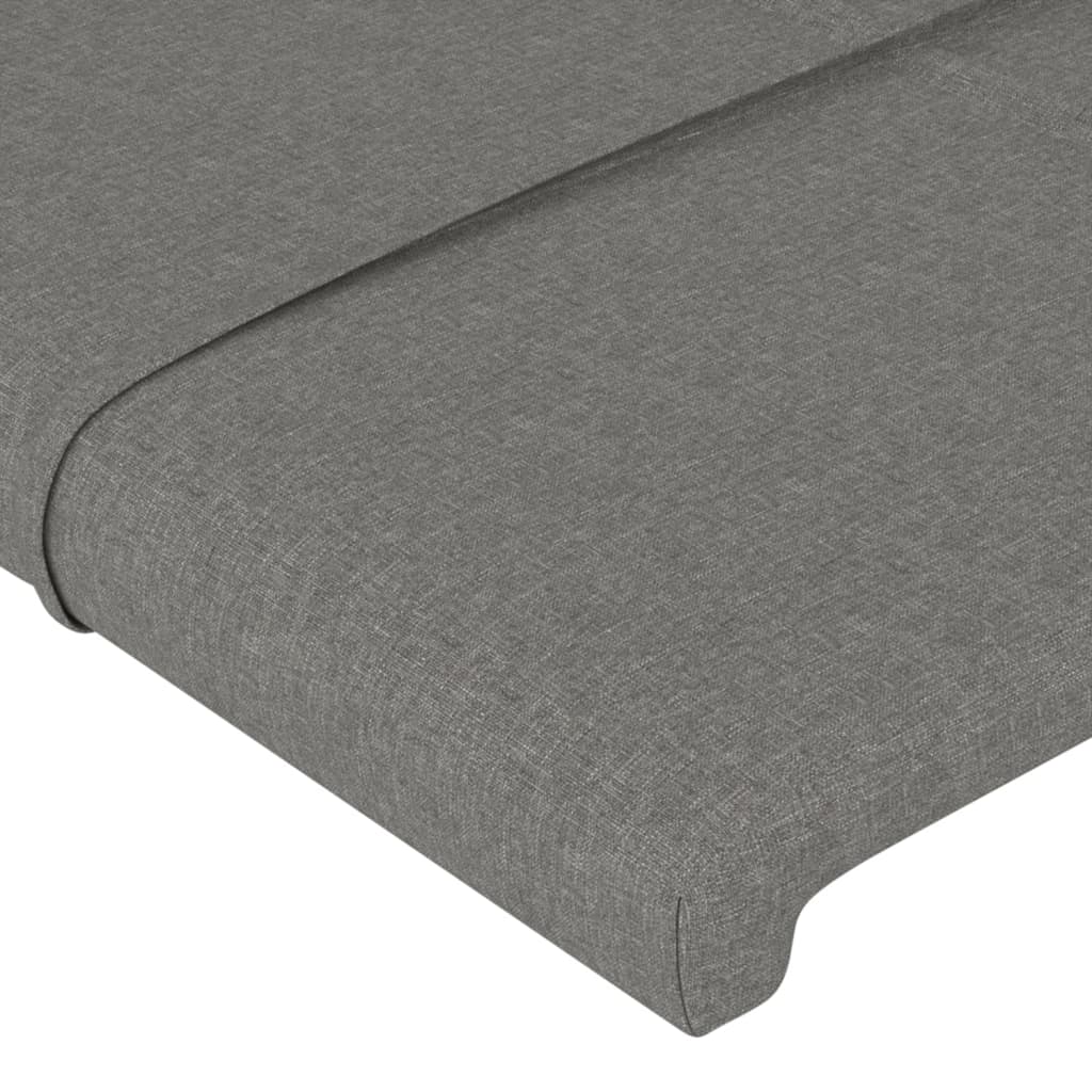 LED uzglavlje tamnosivo 100x5x78/88 cm od tkanine