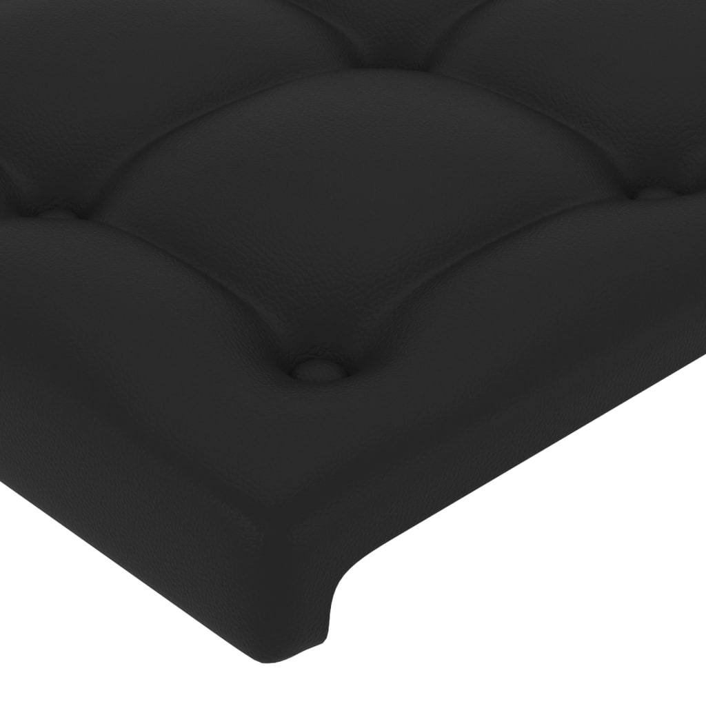 LED uzglavlje crno 90 x 5 x 78/88 cm od umjetne kože