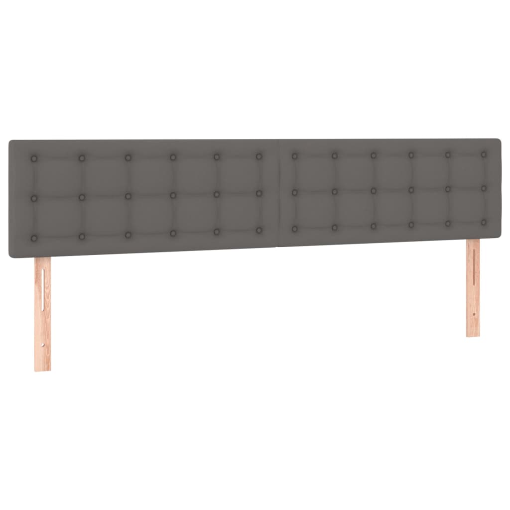LED uzglavlje sivo 160 x 5 x 78/88 cm od umjetne kože