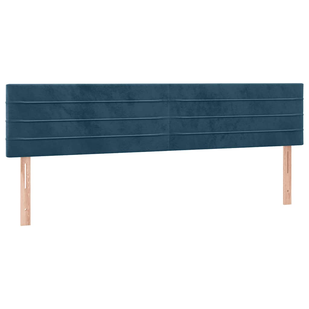 LED uzglavlje tamnoplavo 160x5x78/88 cm baršunasto