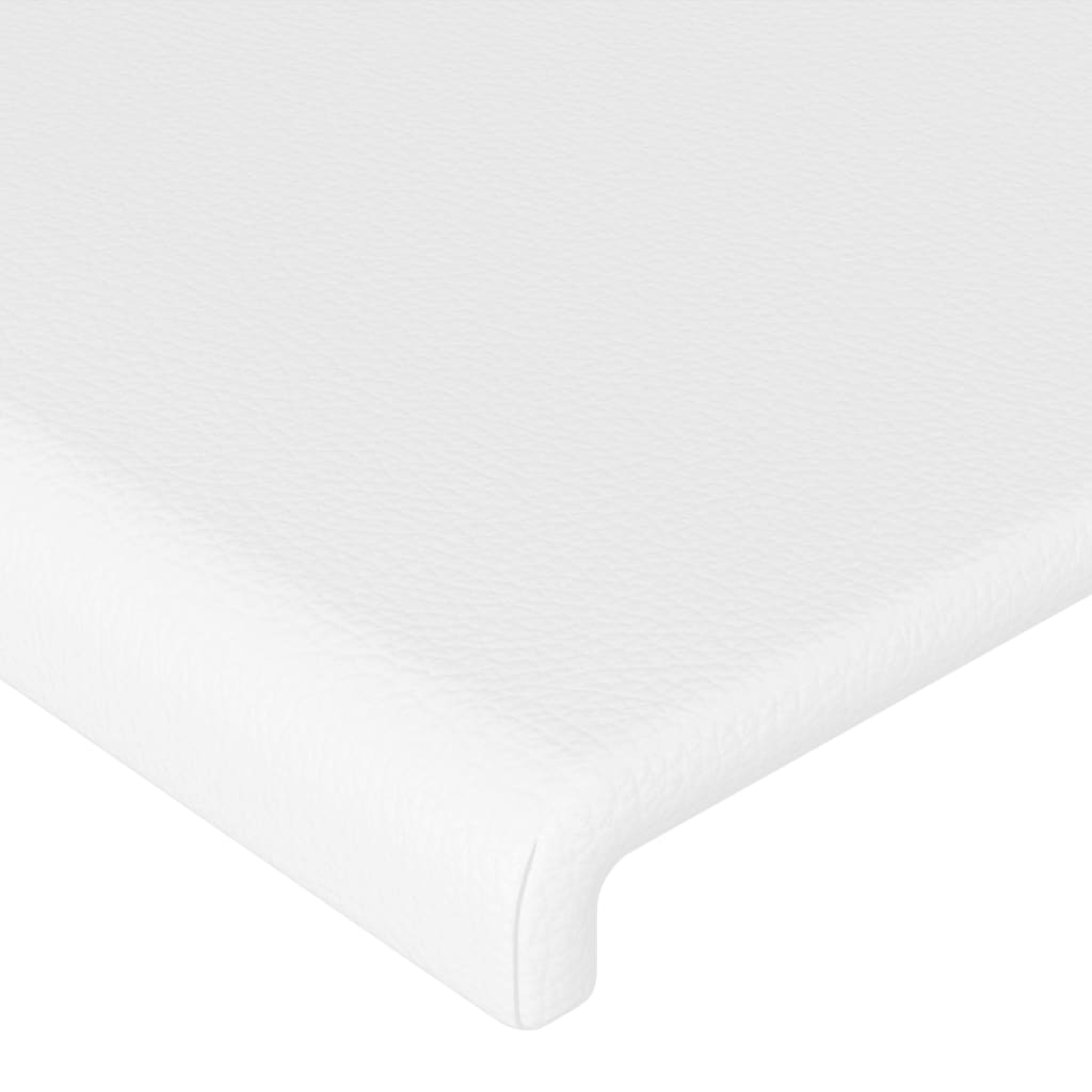 LED uzglavlje bijelo 144x5x118/128 cm od umjetne kože