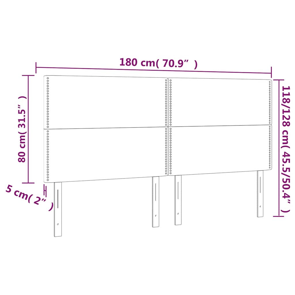 LED uzglavlje tamnozeleno 180x5x118/128 cm baršunasto