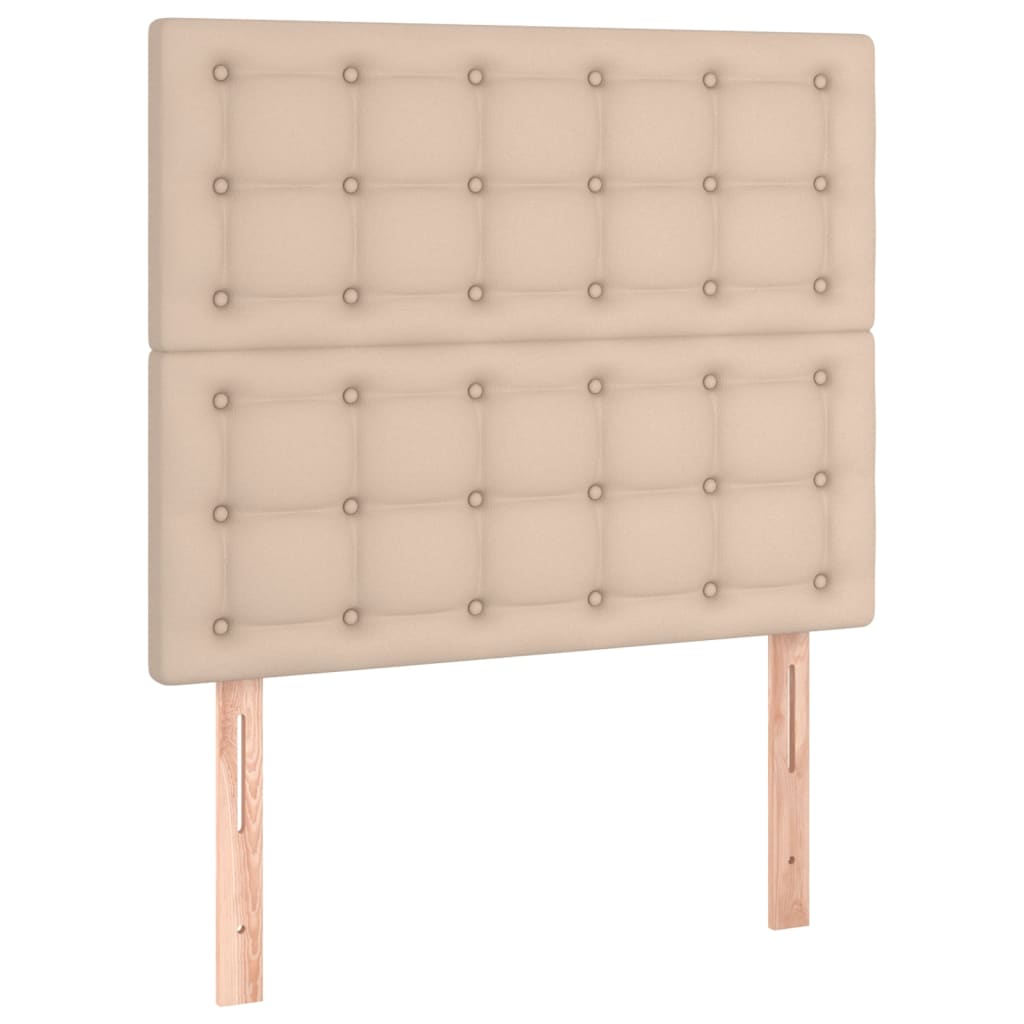 LED uzglavlje boja cappuccina 80x5x118/128 cm od umjetne kože
