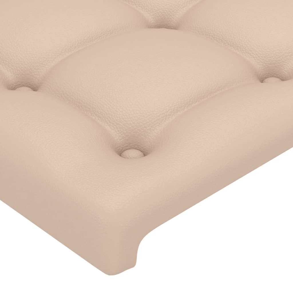 LED uzglavlje boja cappuccina 80x5x118/128 cm od umjetne kože