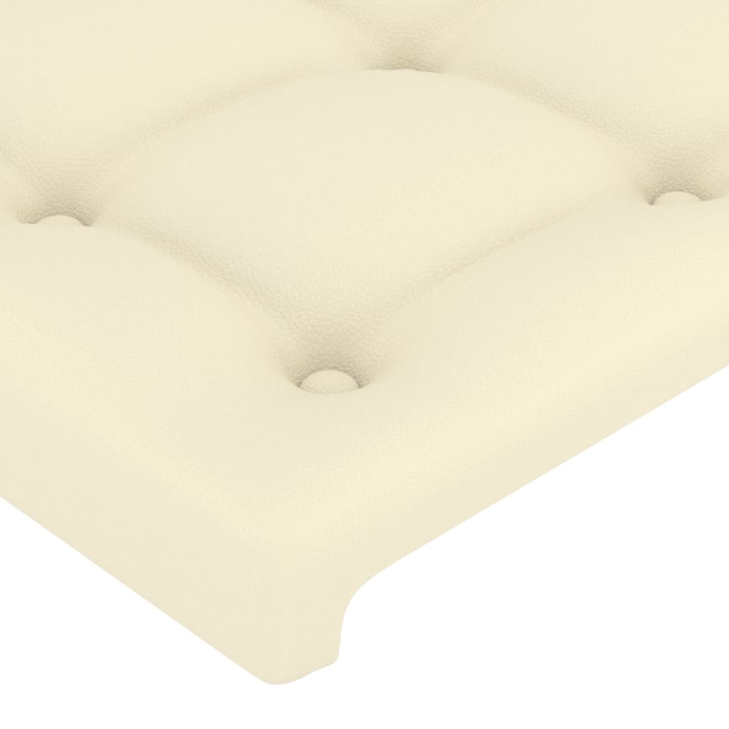 LED uzglavlje krem 90x5x118/128 cm od umjetne kože