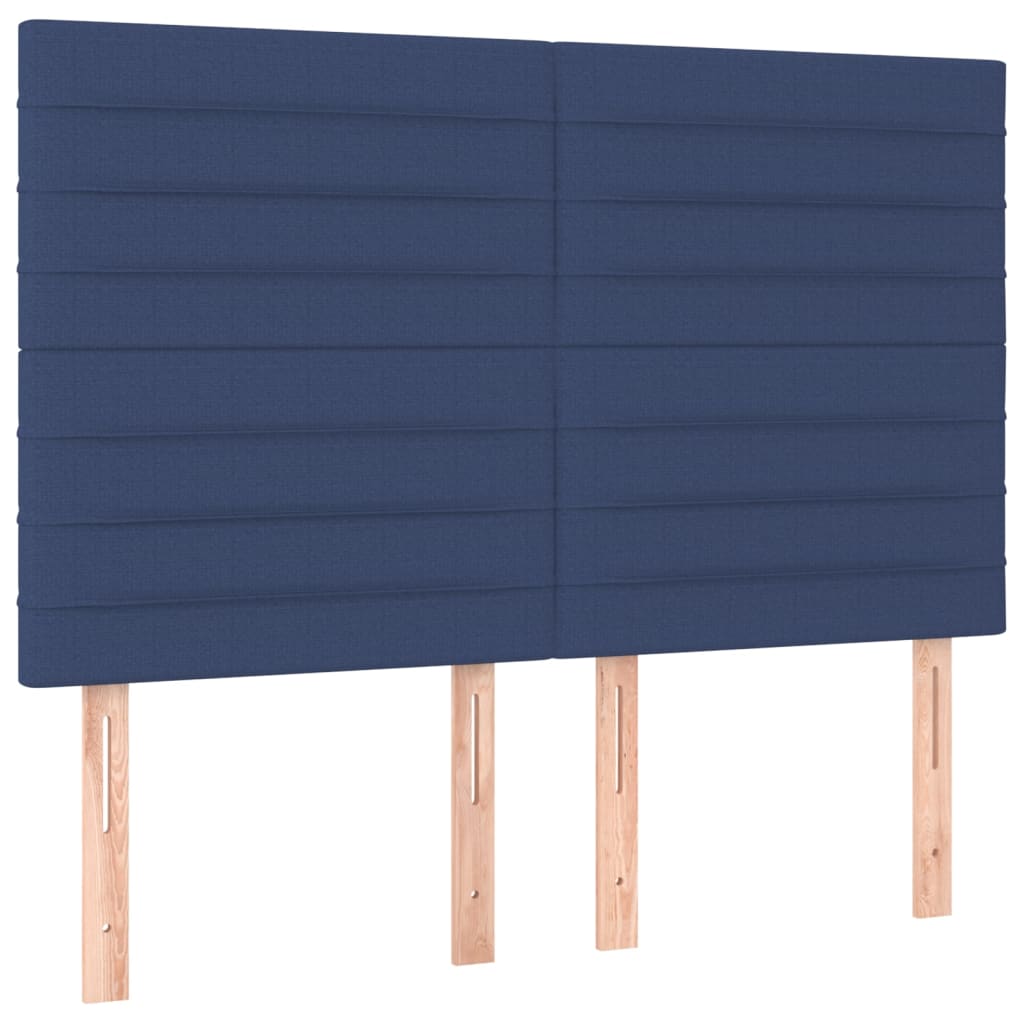LED uzglavlje plavo 144x5x118/128 cm od tkanine