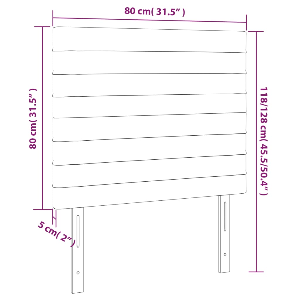 LED uzglavlje svjetlosivo 80x5x118/128 cm baršunasto