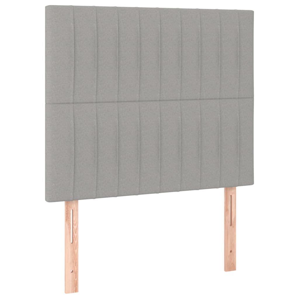 LED uzglavlje svjetlosivo 100x5x118/128 cm od tkanine