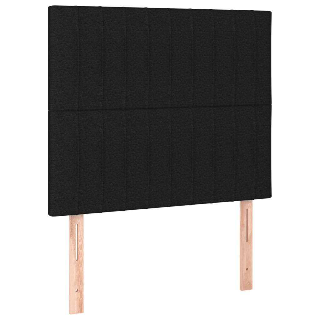 LED uzglavlje crno 100x5x118/128 cm od tkanine
