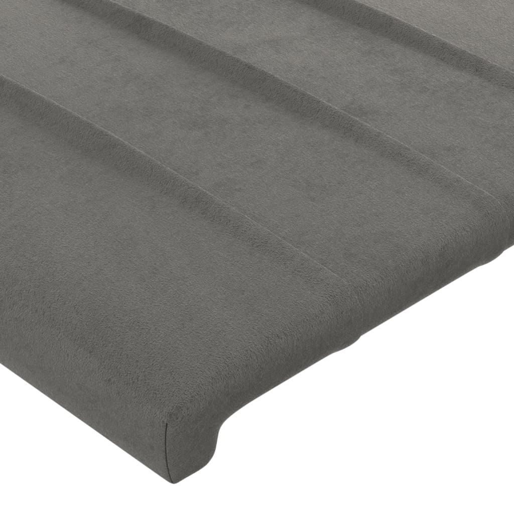 LED uzglavlje svjetlosivo 180x5x118/128 cm baršunasto