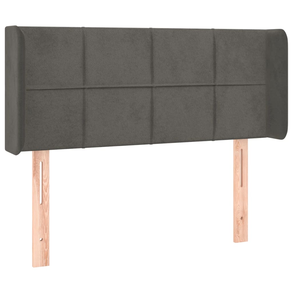 LED uzglavlje tamnosiv 93x16x78/88 cm baršunasto
