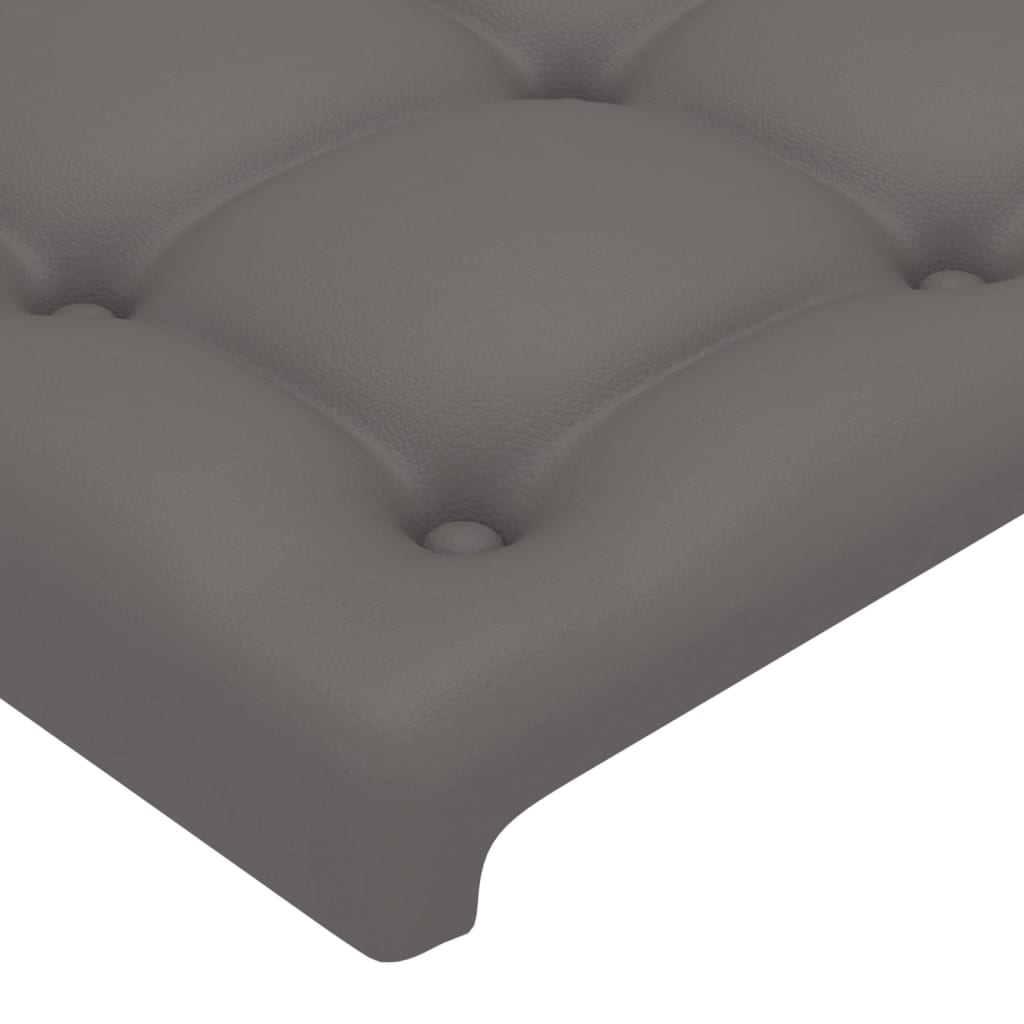 LED uzglavlje sivo 203x16x78/88 cm od umjetne kože