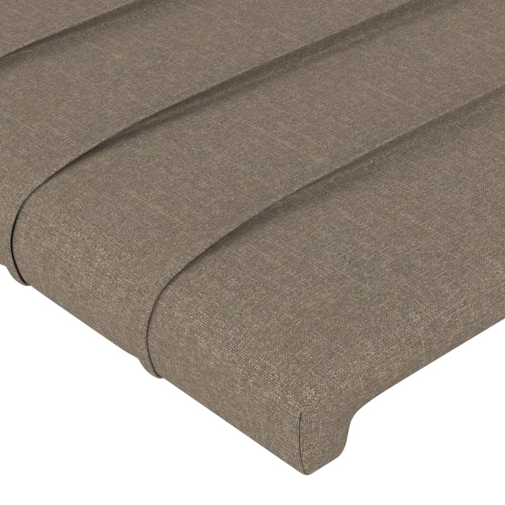 LED uzglavlje smeđesivo 103x16x78/88 cm od tkanine
