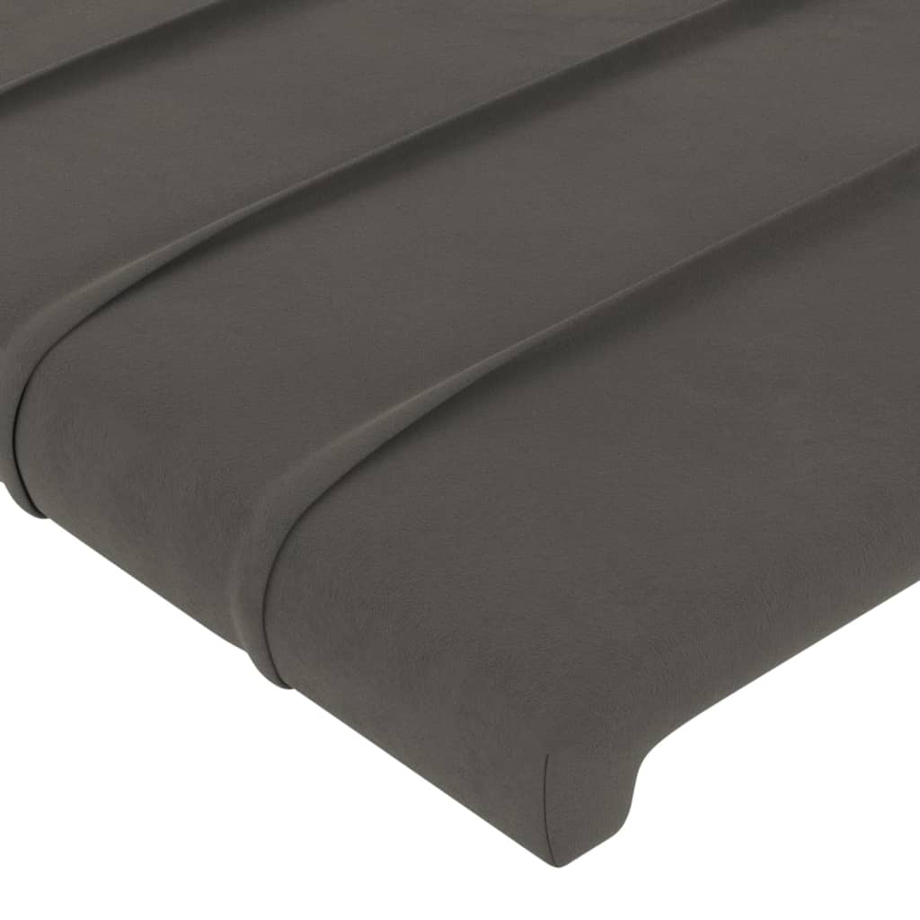 LED uzglavlje tamnosiv 93x16x78/88 cm baršunasto