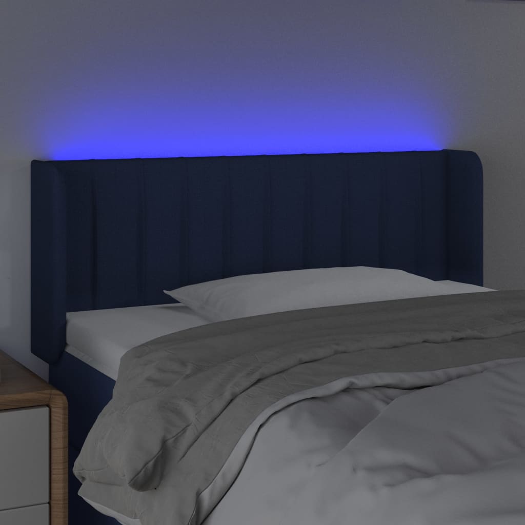 LED uzglavlje plavo 93x16x78/88 cm od tkanine
