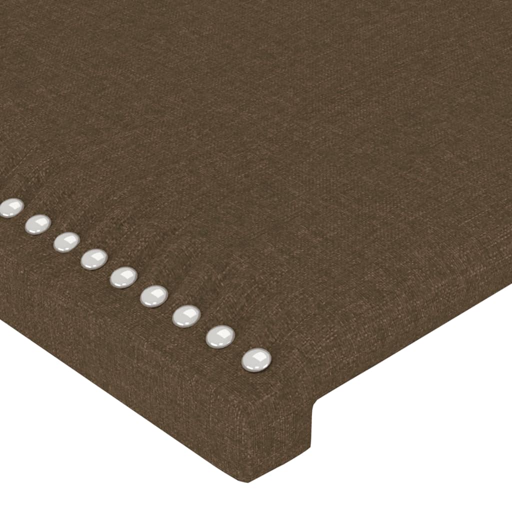 LED uzglavlje tamnosmeđe 93x16x118/128 cm od tkanine