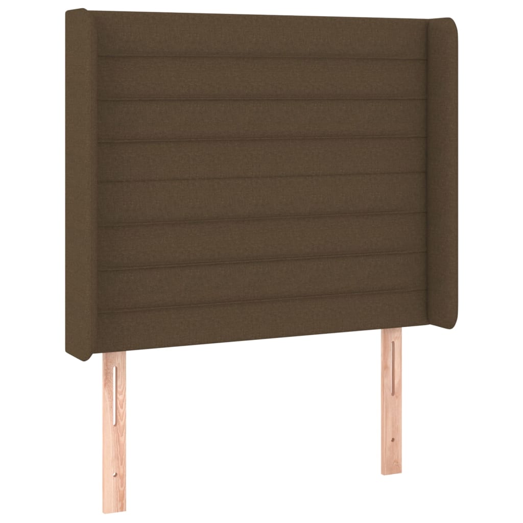 LED uzglavlje tamnosmeđe 93x16x118/128 cm od tkanine