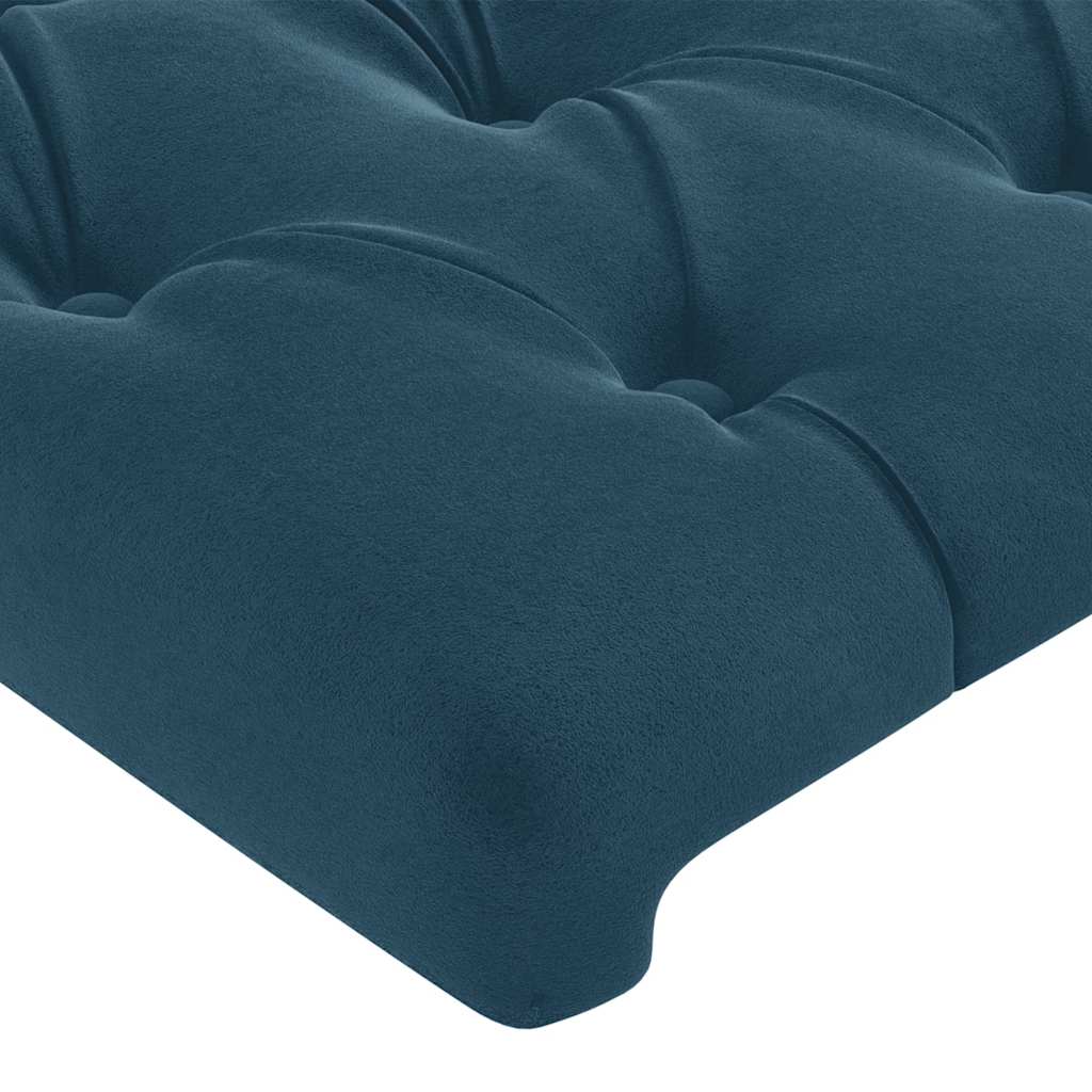 LED uzglavlje tamnoplavo 147x16x118/128 cm baršunasto