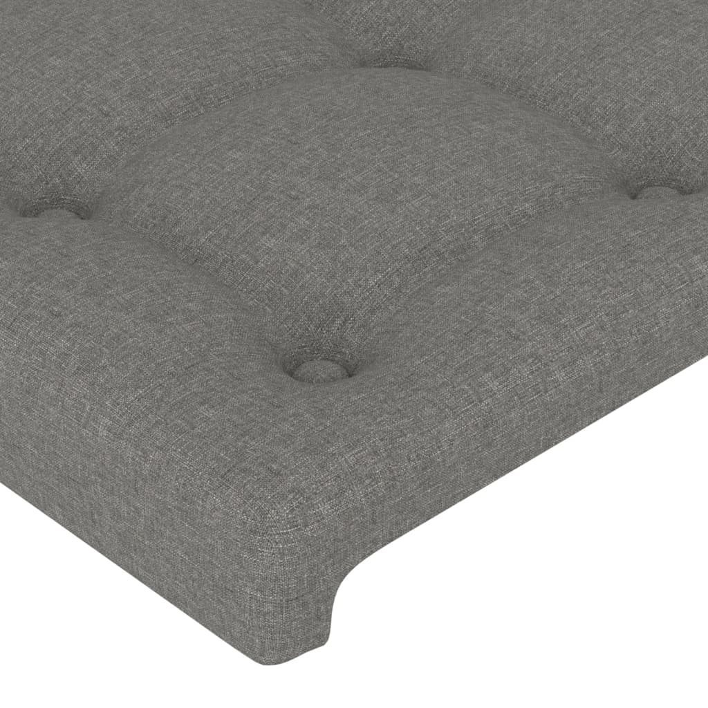 LED uzglavlje tamnosivo 83 x 16 x 118/128 cm od tkanine