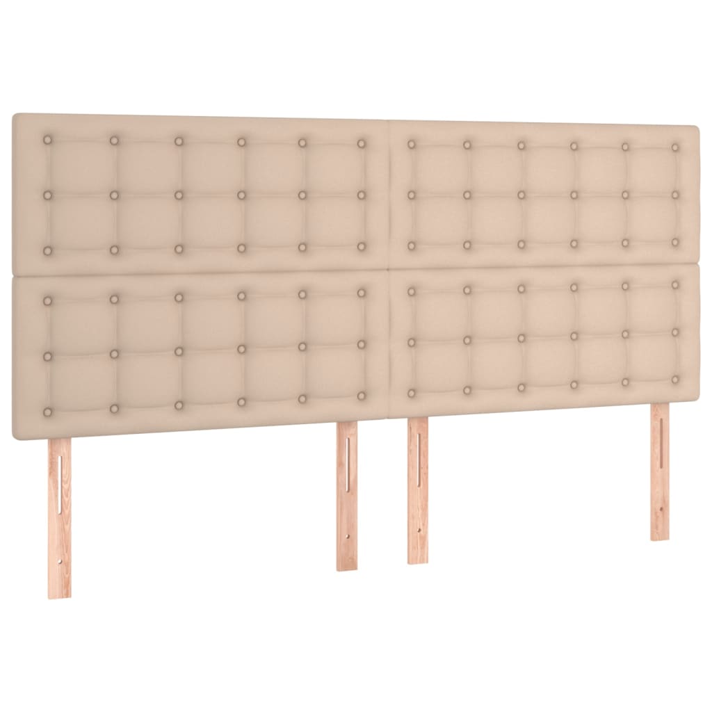 Krevet box spring s madracem cappuccino 200x200cm umjetna koža