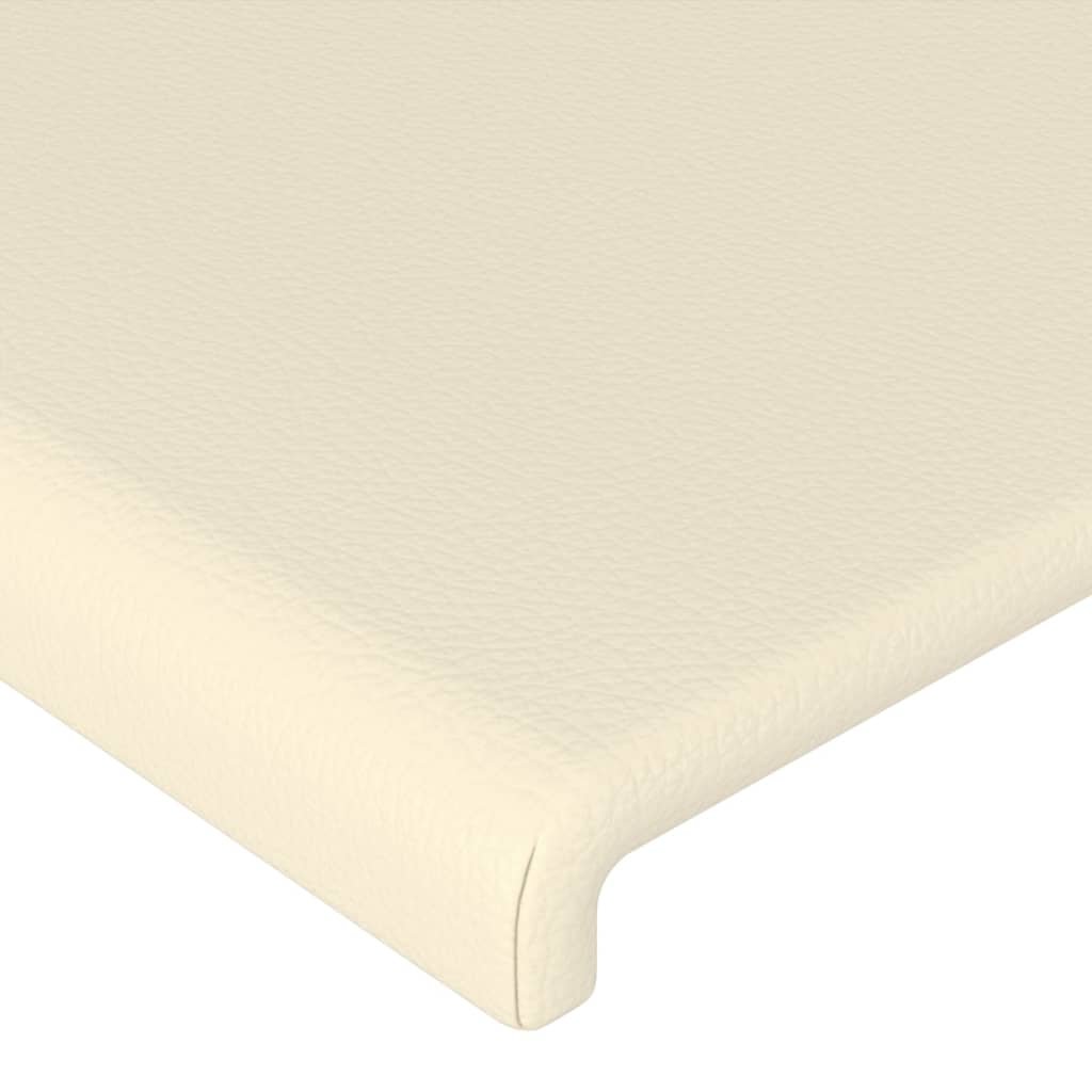 Okvir za krevet s uzglavljem krem 120x200 cm od umjetne kože