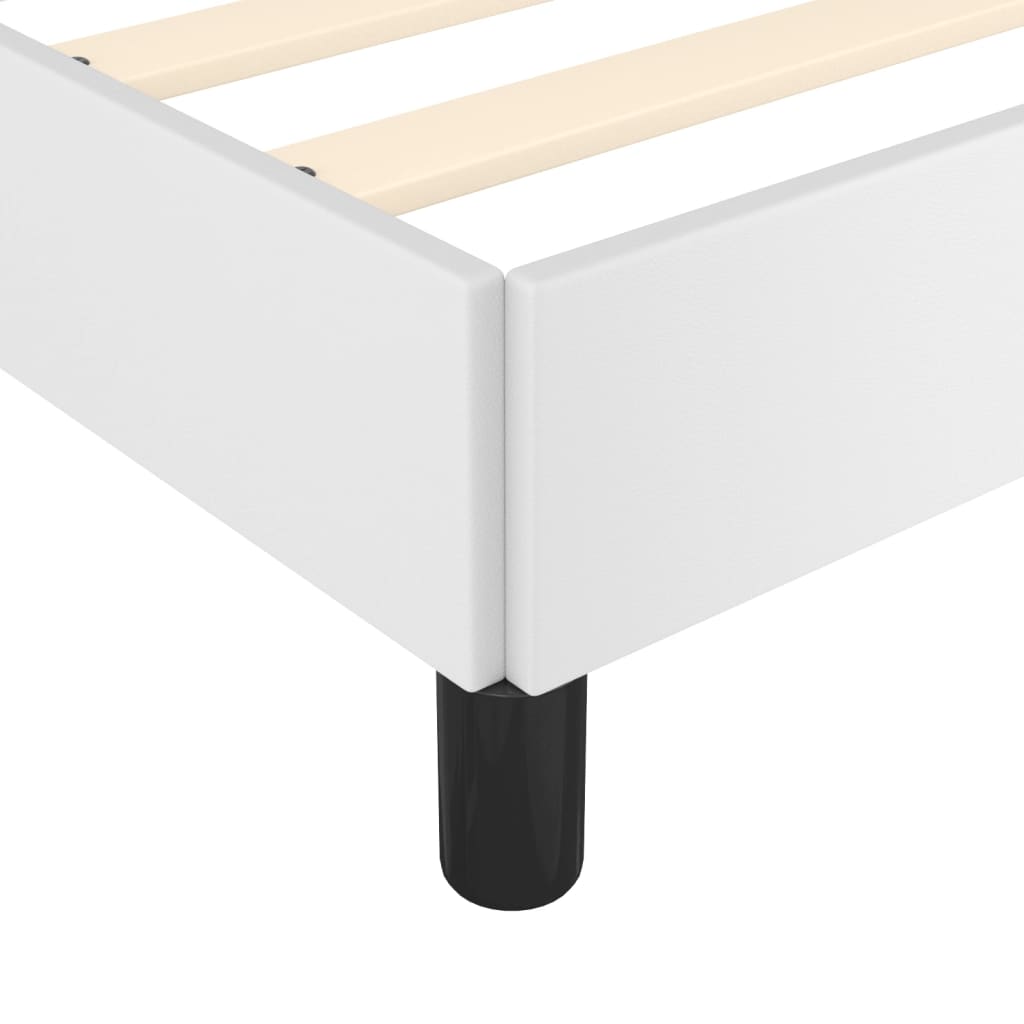 Okvir za krevet s uzglavljem bijeli 200x200 cm od umjetne kože