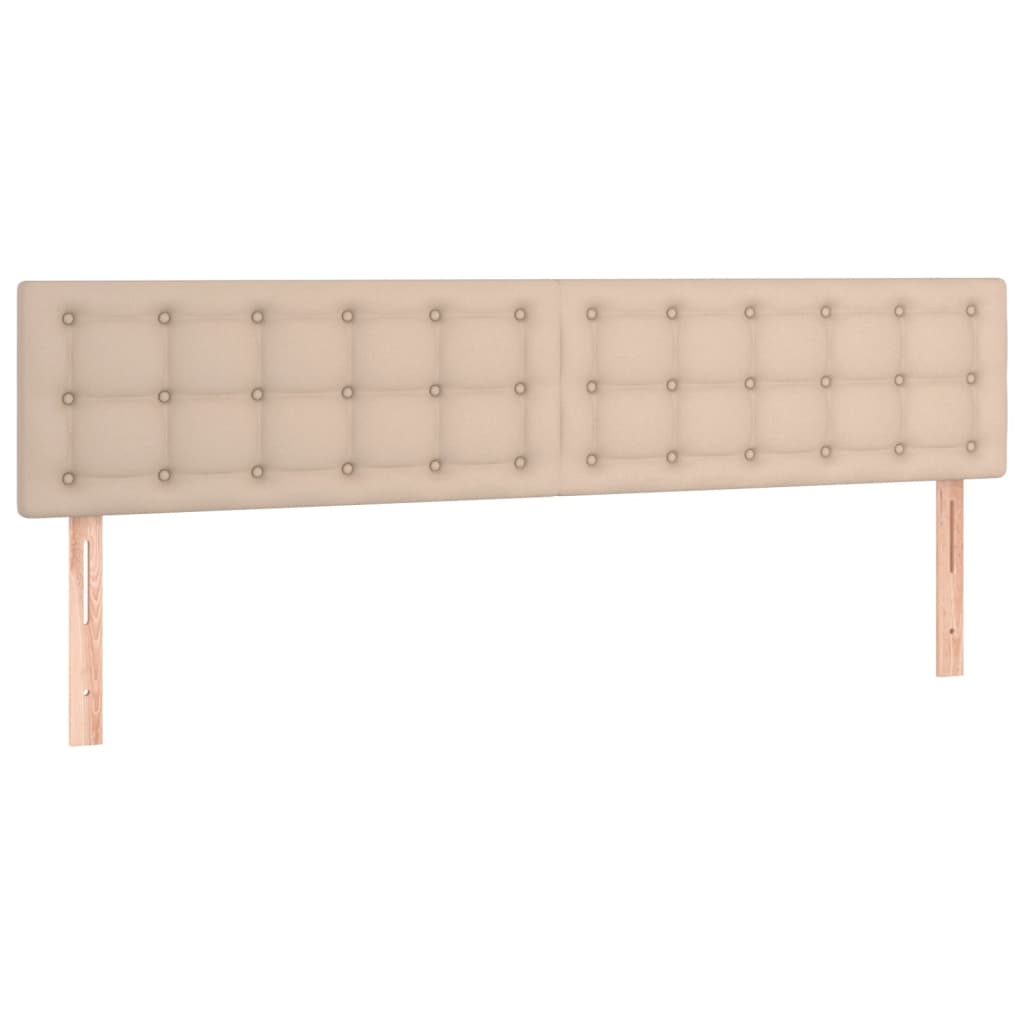 Krevet box spring s madracem cappuccino 200x200cm umjetna koža