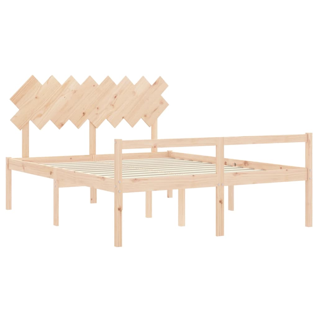 Krevet za starije s uzglavljem 160x200 cm od masivnog drva