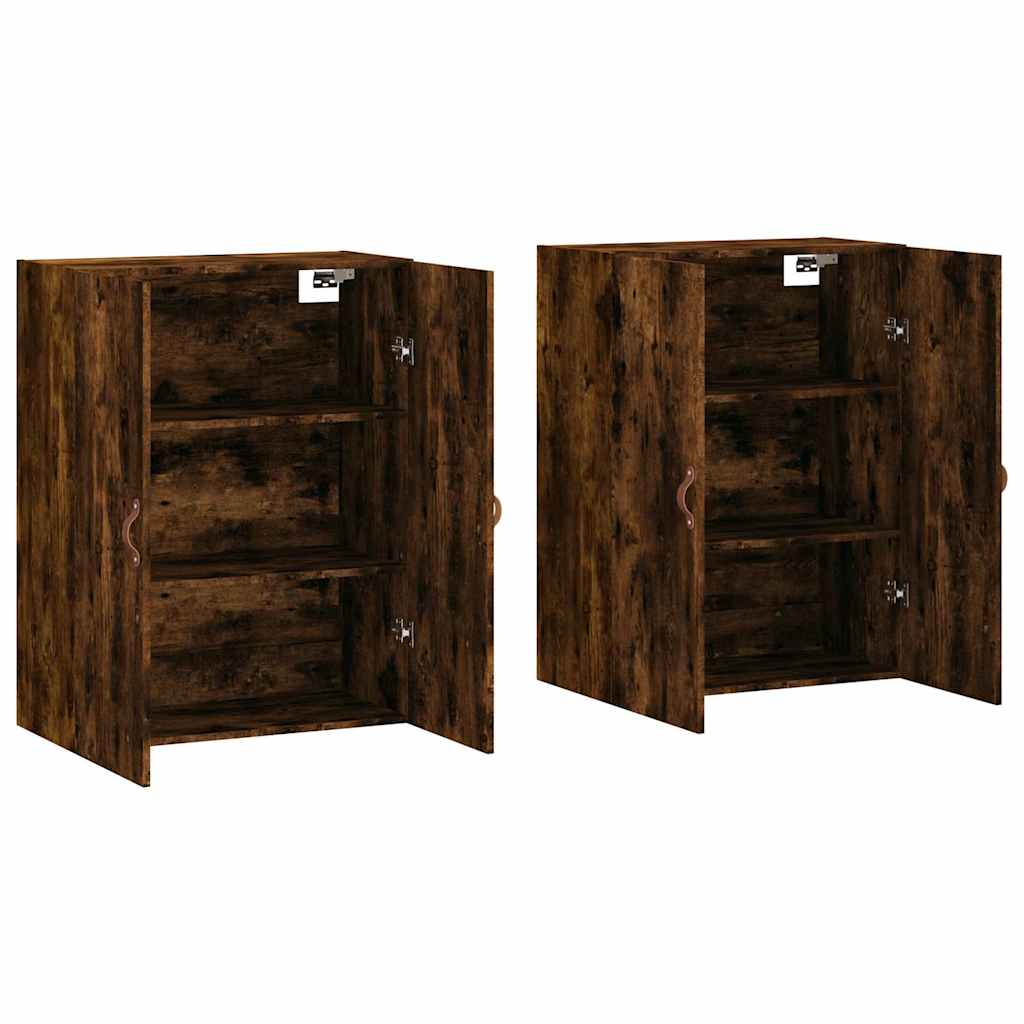 Zidni ormarići 2 kom boja dimljenog hrasta 69,5 x 34 x 90 cm Smeđa