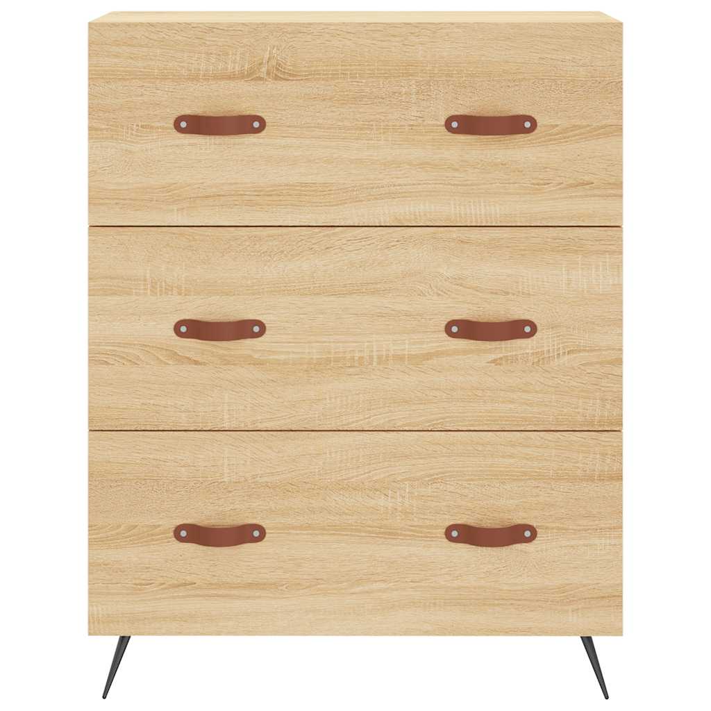 Visoka komoda hrasta sonome 69,5x34x180cm od konstruiranog drva Smeđa
