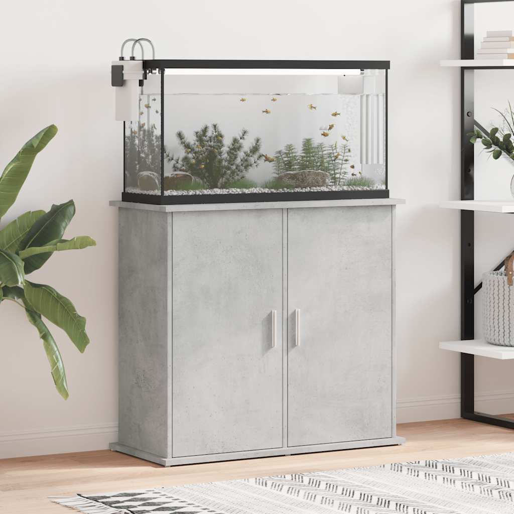 Stalak za akvarij Betonsko-sivi 81x36x73 cm Konstruirano drvo