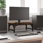 Stalak za monitor boja dimljenog hrasta 37 x 23 x 14 cm drveni
