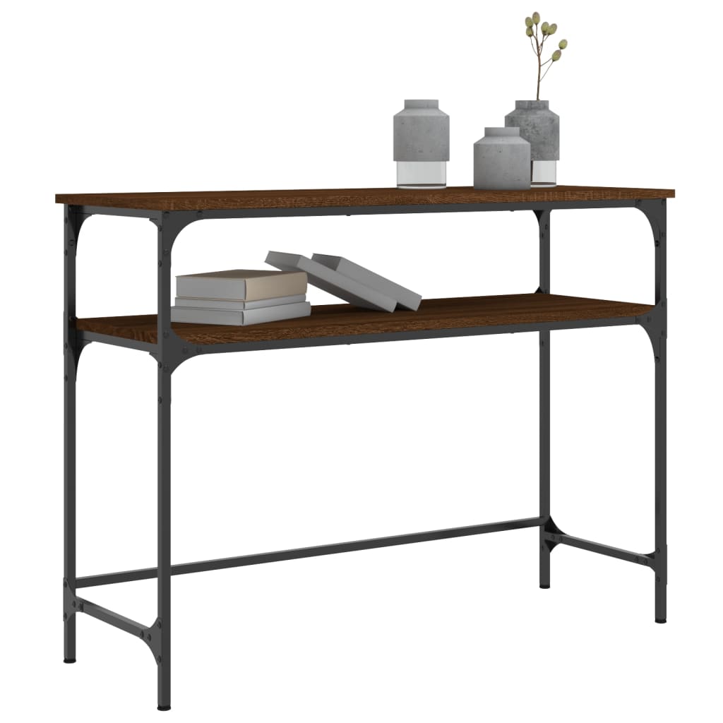 Konzolni stol boja hrasta 100 x 35,5 x 75 cm konstruirano drvo Smeđa