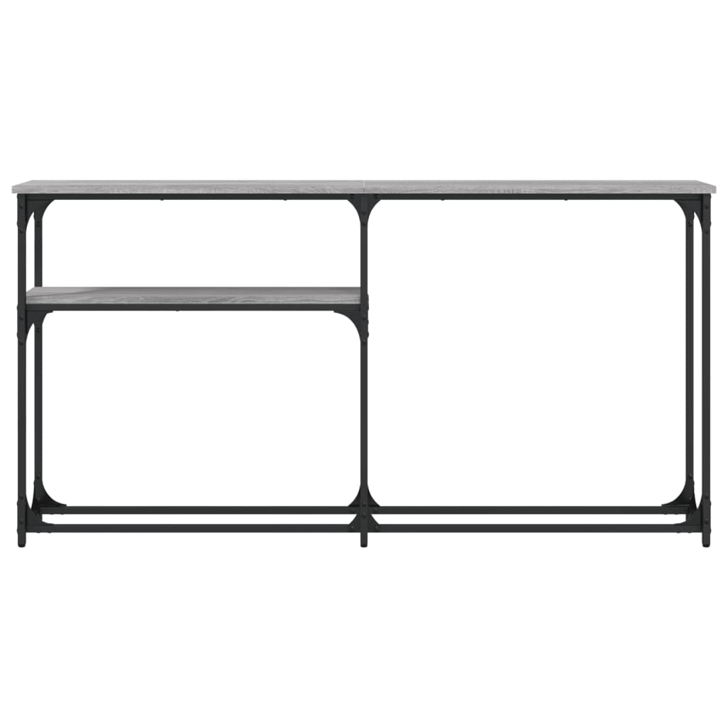 Konzolni stol siva boja hrasta 145x22,5x75 cm konstruirano drvo