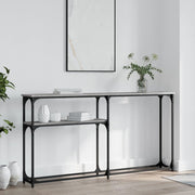 Konzolni stol siva boja hrasta 145x22,5x75 cm konstruirano drvo