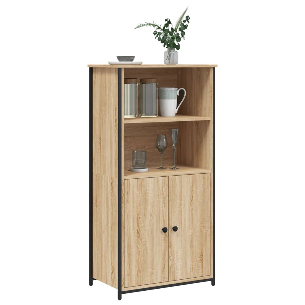 Visoka komoda boja hrasta 62 x 36 x 121,5 cm konstruirano drvo