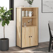 Visoka komoda boja hrasta 62 x 36 x 121,5 cm konstruirano drvo